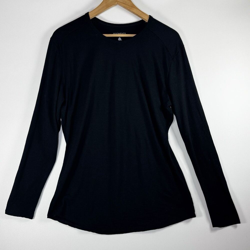 Segments Merino Wool‎ Long Sleeve Base Layer Shirt Mens Extra Large Black
